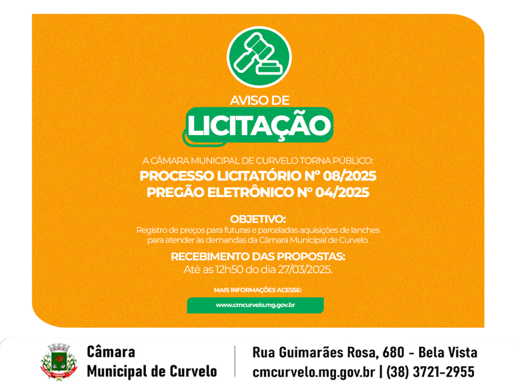 AVISO DE LICITAÇÃO - PREGÃO ELETRÔNICO N.º 04/2025
